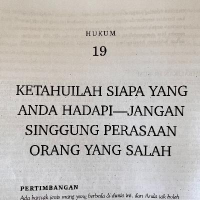 Hukum 19 - Ketahuilah Siapa Yang Anda Hadapi, Jangan Singgung Perasaan Orang yang Salah _ 48 hukum Kekuasaan by Robert Greene _ AUDIOBOOK BAHASA INDONESIA