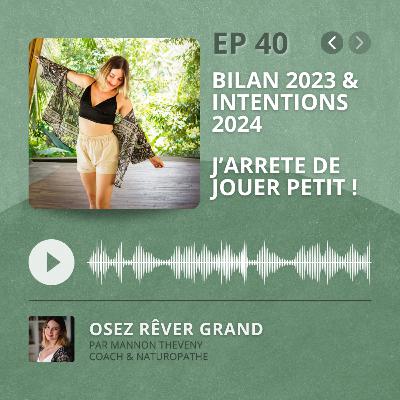 40. Bilan 2023 & Intentions 2024 : J'arrête de jouer petit ! 40. Bilan 2023 & Intentions 2024 : J'arrête de jouer petit !