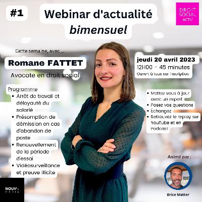 Webinar d'actualité n°1 en droit social avec Me Romane Fattet