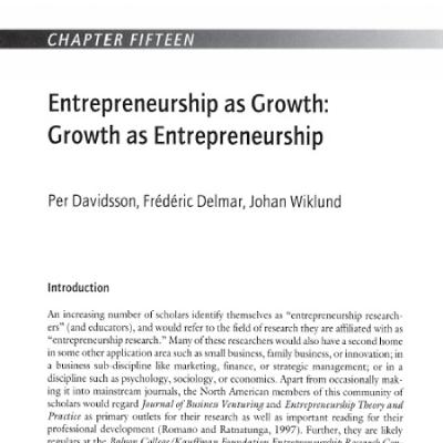26- Entrepreneurship as growth growth as entrepreneurship - Persian
