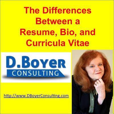 The Differences Between a Resume, Bio, and Curricula Vitae