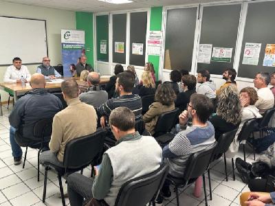 Miguel Borra, presidente de Csif, explica en Huesca el acuerdo alcanzado
