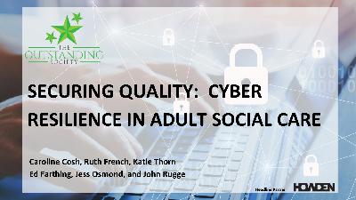 The Learning Lounge - Securing Quality Cyber Resilience in Adult Social Care