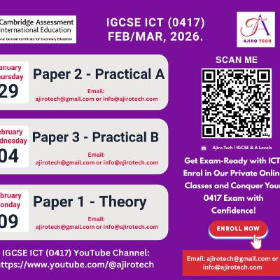 Enrol Now for IGCSE ICT (0417) Feb/Mar 2026 — Master Every Paper!