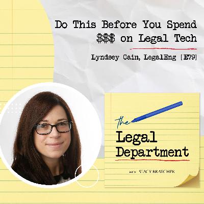 Do This Before You Spend $$$ on Legal Tech With Lyndsey Cain Of LegalEng [E79]