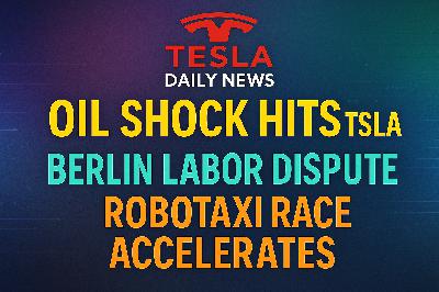 2026-03-28 Tesla News - Oil Shock Hits TSLA, Berlin Labor Dispute, Robotaxi Race Accelerates