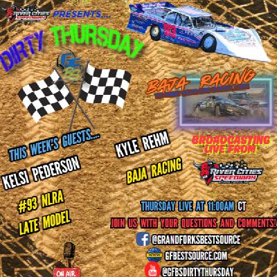 RCS DIRTY THURSDAY – with Late Model #93, Kelsi Pederson and Kyle Rehm of BAJA Racing - 6-19-2025 RCS DIRTY THURSDAY – with Late Model #93, Kelsi Pederson and Kyle Rehm of BAJA Racing - 6-19-2025