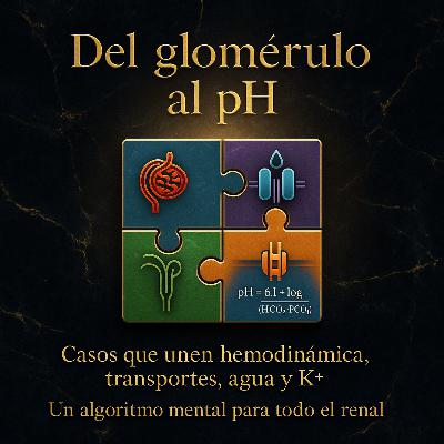 Integrador (Caps. 26→31) — Del glomérulo al pH: Casos que unen hemodinámica, transportes, agua y K⁺