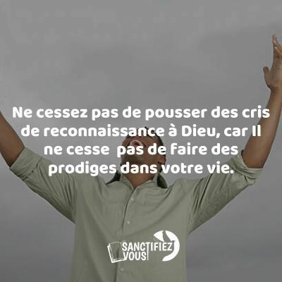 Poussez des cris de reconnaissance à Dieu. Poussez des cris de reconnaissance à Dieu.