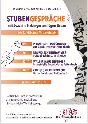 Stubengespräch zur Geschichte Pettenbachs mit Pater Rupert Froschauer