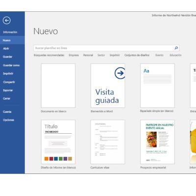 Cómo crear archivo Word básico