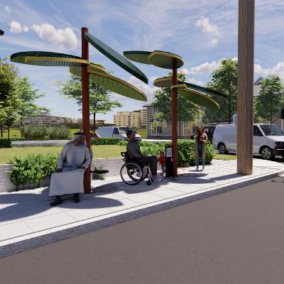 Students design FAX bus stops