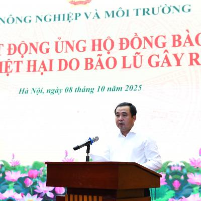 Tin trong nước - Bộ Nông nghiệp và Môi trường phát động ủng hộ đồng bào bị thiệt hại do bão lũ gây ra