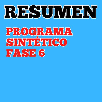 Secundaria - Resumen programa sintético fase 6