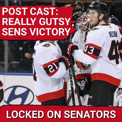 POST CAST: THOMAS CHABOT INJURED, OTTAWA SENATORS HOLD NY RANGERS TO UNDER 10 SHOTS IN GUTSY WIN