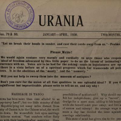 Historical Media: Urania (1930) Historical Media: Urania (1930)