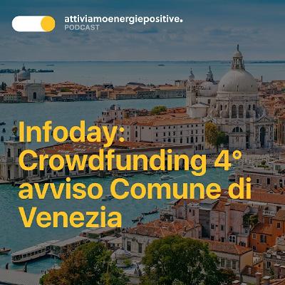 Infoday: 4° Crowdfunding Civico del Comune di Venezia