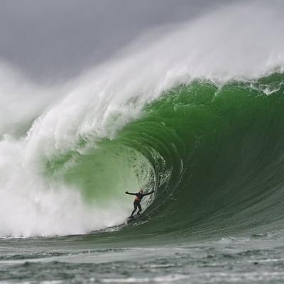Surfers travelled to Mullaghmore attracted by spectacular conditions
