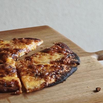 Yogurt pizza and chicken meatballs soup / ヨーグルトピザとふわふわつくねスープ