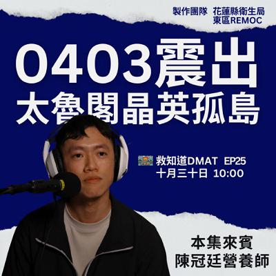 【EP25】《0403 震出太魯閣晶英孤島》冠廷營養師的冷靜「藥」事：不只管三餐，還化身「唯一懂藥的人」撐住全場！