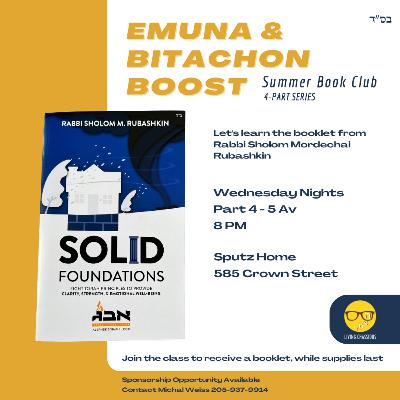 Emuna & Bitachon Book Club - Part 4