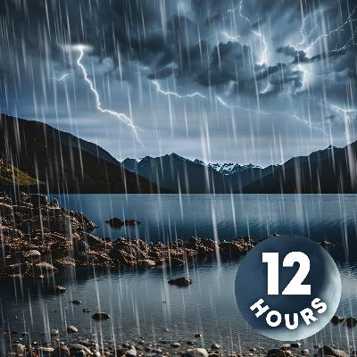 Heavy Rain & Thunder over Peaceful Lake for 12 Hours