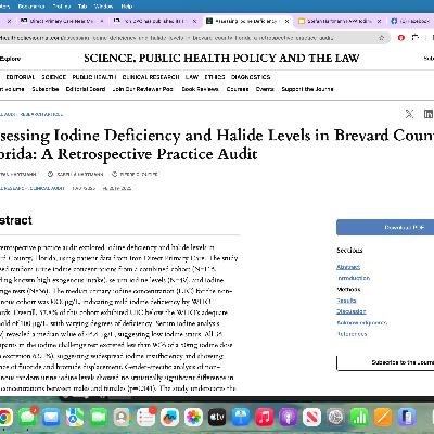 Iodine- The Best Kept Secret of Medicine? Brevard County is 58% iodine deficient!