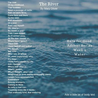 Advent week 2 2018- Water