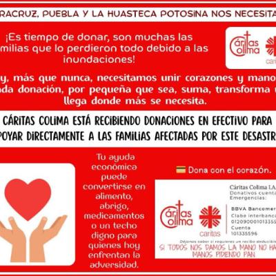 "Caritas Colima" realiza colecta para apoyar a damnificados de Veracruz: Ruth Verdúzco "Caritas Colima" realiza colecta para apoyar a damnificados de Veracruz: Ruth Verdúzco