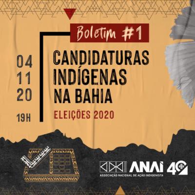 📥🏹Boletim Candidaturas Indígenas na Bahia nas Eleições 2020 #1 - 04 de Novembro de 2020 às 19hs