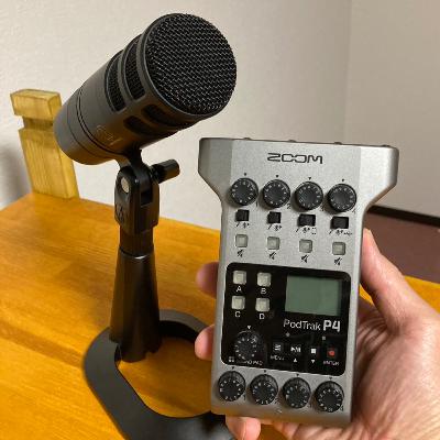 こうやって収録してます。