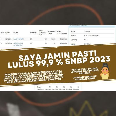JANGAN SHARE !! CARA SUPER LENGKAP DAN RAHASIA PASTI LULUS 99% SNBP 2023 ‼️