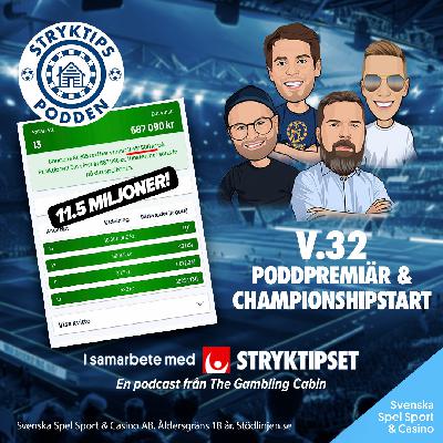 Stryktipset v.32 - Championship är tillbaka!
