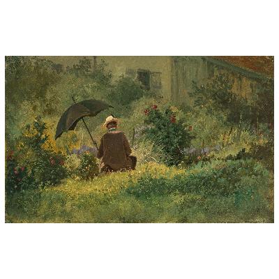 Carl Spitzweg, The Painter in the Garden, um 1860 Carl Spitzweg, The Painter in the Garden, um 1860