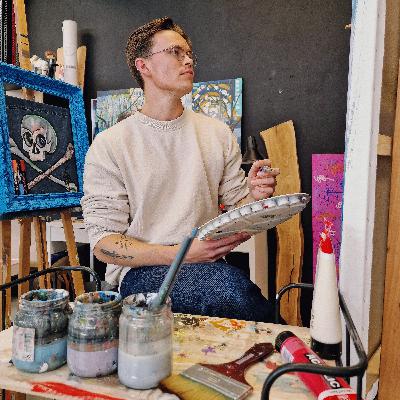 16. Å male på sko og store vegger, skaperglede, tacofredag og livsendringer med kunstner Erik Bergan