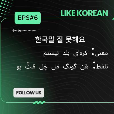 پادکست آموزش زبان کره ای قسمت ۶ : کره ای بلد نیستم