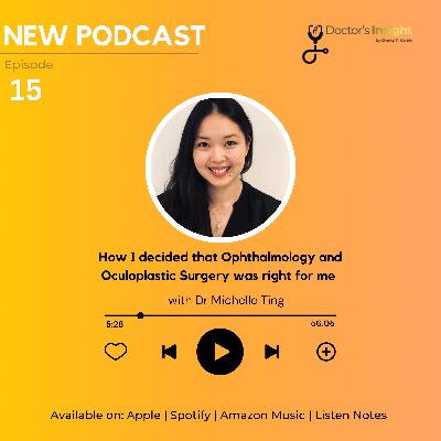 Episode 15: How I decided that Ophthalmology and Oculoplastic Surgery was right for me with Dr Michelle Ting