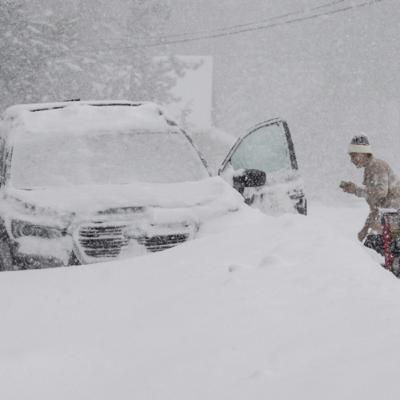 Soaked in the east, snowed in in the west