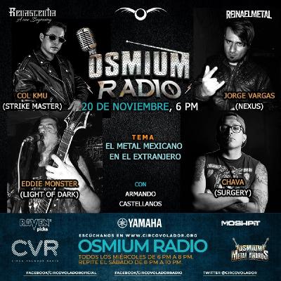 Osmium -Metal mexicano en el extranjero