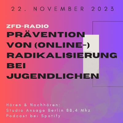 22.11.2023 | Prävention von (online-)Radikalisierung bei Jugendlichen - gegen Menschenfeindlichkeit und antidemokratische Einstellungen 22.11.2023 | Prävention von (online-)Radikalisierung bei Jugendlichen - gegen Menschenfeindlichkeit und antidemokratische Einstellungen