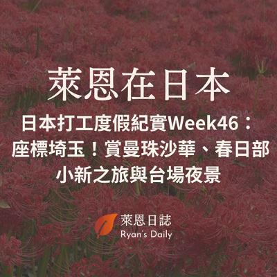 萊恩在日本 S5E46：日本打工度假紀實Week46：座標埼玉！賞曼珠沙華、春日部小新之旅與台場夜景