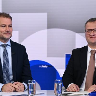 Na telo (5. 10.): Radomír Šalitroš a Igor Matovič (Hnutie Slovensko) Na telo (5. 10.): Radomír Šalitroš a Igor Matovič (Hnutie Slovensko)