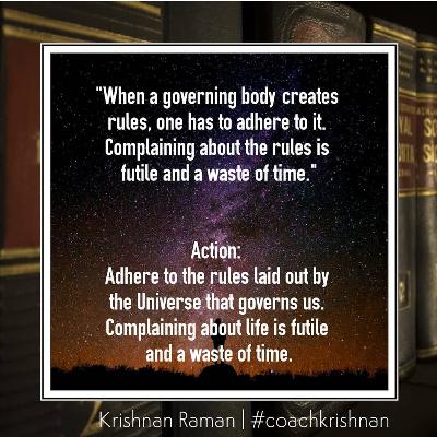Coach Krishnan - Quote for the day - Rules Coach Krishnan - Quote for the day - Rules