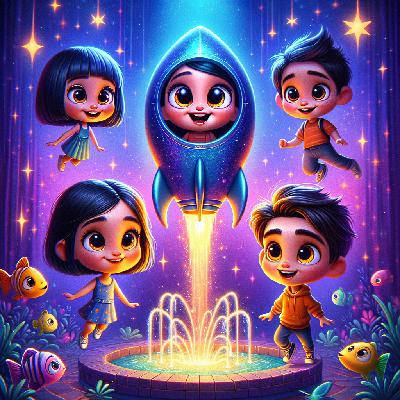 "은하의 비밀: 반짝이는 분수 모험 시작!" "은하의 비밀: 반짝이는 분수 모험 시작!"