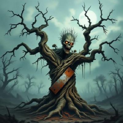 Fascinacion por las plantas - 241 - Un arbol zombi y una sierra mecanica en Halloween