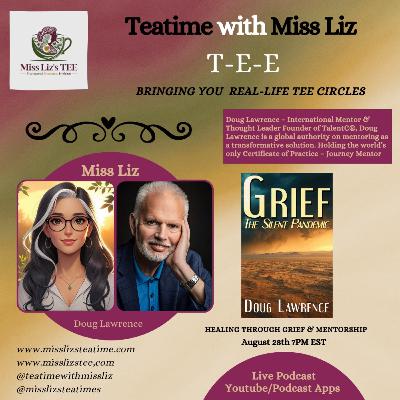 Miss Liz serves Doug Lawrence “Grief: The Silent Pandemic”