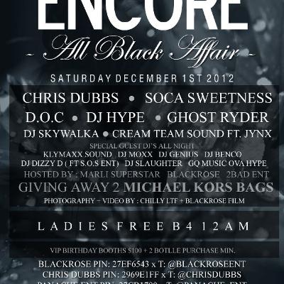 ENCORE: ALL BLACK AFFAIR PROMO MIX