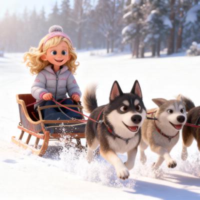 Lila i zaprzęgi husky ❄️🐕 Odcinek 3 | Psie sanie w Laponii i powrót do domu | Bajka dla dzieci