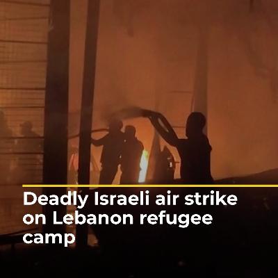 Israeli air strike on Lebanon refugee camp kills 13 people | AJ#shorts