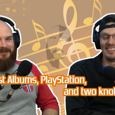 Albums, PlayStation, and two knobs